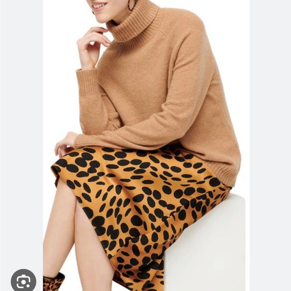 J. Crew Tan Turtleneck Sweater in Supersoft Yarn - Alpaca Wool Blend